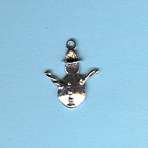 Silver Snowman Charms