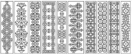 Blackwork Bookmarks