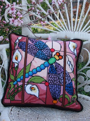 Dragonfly and Calla Lilies