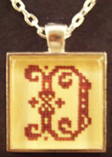 Stitchery Alphabet Pendant - Red
