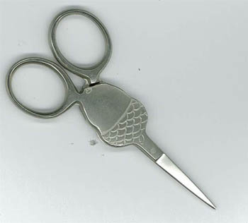 Acorn Scissors, Silver