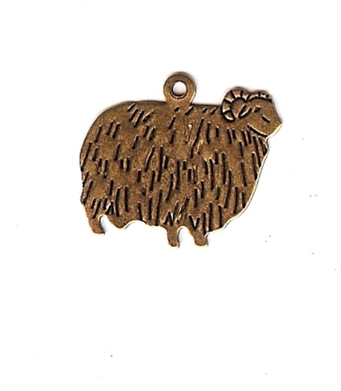 Antique Wooly Sheep Charm