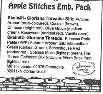 Apple Stitches Embellishment Pack