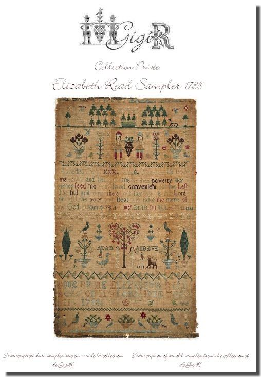 Elisabeth Reed Sampler 1738