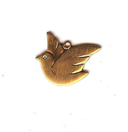 Bird Brass Charm