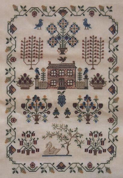 Yellow Rose Reproduction Sampler